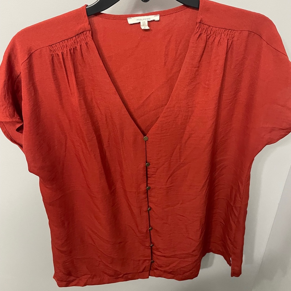 Maurice’s women’s boxy orange blouse